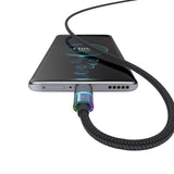 Cablu Mcdodo de date (CA-8180), cu 7 Colorful Lights, USB-A to USB-C, 6A, 1.2m, negru