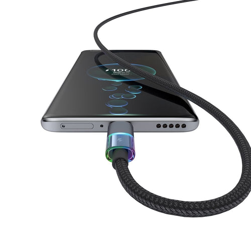 Cablu Mcdodo de date (CA-8180), cu 7 Colorful Lights, USB-A to USB-C, 6A, 1.2m, negru