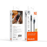 Cablu Mcdodo de date (CA-8180), cu 7 Colorful Lights, USB-A to USB-C, 6A, 1.2m, negru