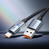 Cablu Mcdodo de date (CA-8180), cu 7 Colorful Lights, USB-A to USB-C, 6A, 1.2m, negru