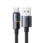 Cablu Mcdodo de date (CA-8180), cu 7 Colorful Lights, USB-A to USB-C, 6A, 1.2m, negru