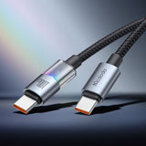 Cablu Mcdodo de date (CA-8200), cu 7 Colorful Lights, USB-C to USB-C, 100W, 5A, 1.2m, negru