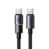 Cablu Mcdodo de date (CA-8200), cu 7 Colorful Lights, USB-C to USB-C, 100W, 5A, 1.2m, negru