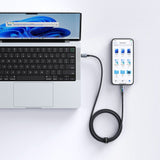 Cablu Mcdodo de date (CA-8200), cu 7 Colorful Lights, USB-C to USB-C, 100W, 5A, 1.2m, negru