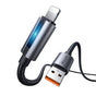 Cablu Mcdodo de date (CA-5660), cu Breathing Light, USB-A to Lightning, 3A, 1.2m, negru