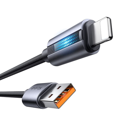 Cablu Mcdodo de date (CA-5660), cu Breathing Light, USB-A to Lightning, 3A, 1.2m, negru