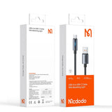 Cablu Mcdodo de date (CA-5180), cu Breathing Light, USB-A to USB-C, 100W, 6A, 1.2m, negru
