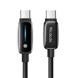 Cablu Mcdodo de date (CA-0100), cu Auto Brightness Adjustment, USB-C to USB-C, 100W, 5A, 1.2m, negru