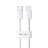 Cablu Mcdodo de date (CA-5690), USB-C to USB-C, PD Incarcare rapida, 3A, 60W, 480Mbps, 1m, alb