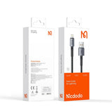 Cablu Mcdodo de date (CA-3580), Lightning to USB-A, 3A, 1.2m, negru