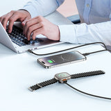 Cablu Mcdodo 3in1 Cablu de date O Series (CA-4940), USB-C to Lightning/USB-C/Incarcator wireless Apple Watch, 100W, 1.2m, negru