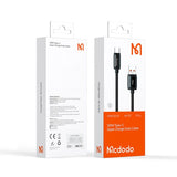 Cablu Mcdodo de date (CA-4730), USB-A to Type-C, Incarcare rapida, 6A, 120W, Indicator LED, 1.5m, negru