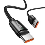 Cablu Mcdodo de date (CA-4730), USB-A to Type-C, Incarcare rapida, 6A, 120W, Indicator LED, 1.5m, negru