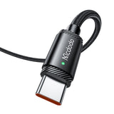 Cablu Mcdodo de date (CA-4730), USB-A to Type-C, Incarcare rapida, 6A, 120W, Indicator LED, 1.5m, negru