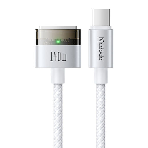 Cablu Mcdodo Magnetic Cable (CA-2071), USB-C to MagSafe 3, 140W, LED Indicator, 2m, alb