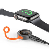Incarcator wireless Mcdodo (CH-6840), pentru Apple Watch, Dual Input, 2.5W, Anti-lost Silicon Lanyard, negru