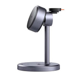 Incarcator wireless Mcdodo Negru Swan Series (CH-2460), Magnetic, pentru iPhone/iWatch/Earbuds, 22.5W, Qi2, gri