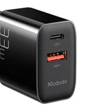 Incarcator retea Mcdodo (CH-0921), Dual Port, 33W, Incarcare rapidar, Fireproof PC, negru