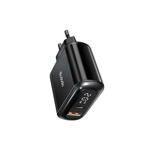 Incarcator retea Mcdodo Chocolate Series (CH-7170), USB-C/A, 20W, Afisaj digital, PD + QC, negru