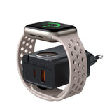 Incarcator retea Mcdodo Travel Companion Series (CH-3700), cu Integrat Apple Watch Charger, 30W, USB-A/C, negru