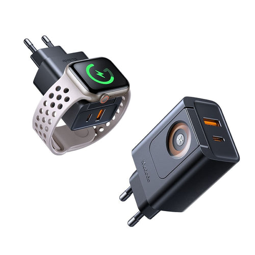 Incarcator retea Mcdodo Travel Companion Series (CH-3700), cu Integrat Apple Watch Charger, 30W, USB-A/C, negru