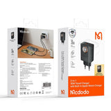 Incarcator retea Mcdodo Travel Companion Series (CH-3700), cu Integrat Apple Watch Charger, 30W, USB-A/C, negru