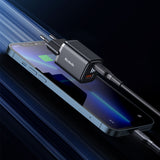 Incarcator retea Mcdodo Graphite Series (CH-1701), USB-A, USB-C, 33W, Incarcare rapidar, Afisaj digital, negru