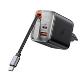 Incarcator retea Mcdodo FreeGo Series (CH-4281), Integrat USB-C Retractabil Cable, USB-A/C, 40W, Afisaj digital, 65cm, negru