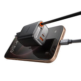 Incarcator retea Mcdodo FreeGo Series (CH-4281), Integrat USB-C Retractabil Cable, USB-A/C, 40W, Afisaj digital, 65cm, negru