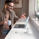 Incarcator retea Mcdodo FreeGo Series (CH-4103), Integrat USB-C Retractabil Cable, USB-A/C, 67W, Afisaj digital, 65cm, alb