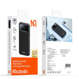 Baterie externa Mcdodo (MC-4220), Type-C + 2x USB-A Ports, 10000mAh, 22.5W, Afisaj LED, negru