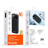 Baterie externa Mcdodo (MC-4230), Type-C + 2x USB-A Ports, 20000mAh, 22.5W, Afisaj LED, negru