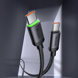 Cablu Mcdodo de date (CA-4410), USB-C to USB-C, Nylon Braided, Aliaj aluminiu, PD60W, 1m, negru