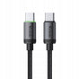 Cablu Mcdodo de date (CA-4410), USB-C to USB-C, Nylon Braided, Aliaj aluminiu, PD60W, 1m, negru