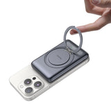 Baterie externa Mcdodo Magnetic Meta Series (MC-8361), Integrat 360° Ring Stand, 5000mAh, 20W, Afisaj digital, gri