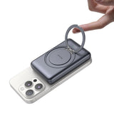 Baterie externa Mcdodo Magnetic Meta Series (MC-8371), Integrat 360° Ring Stand, 10000mAh, 20W, Afisaj digital, gri