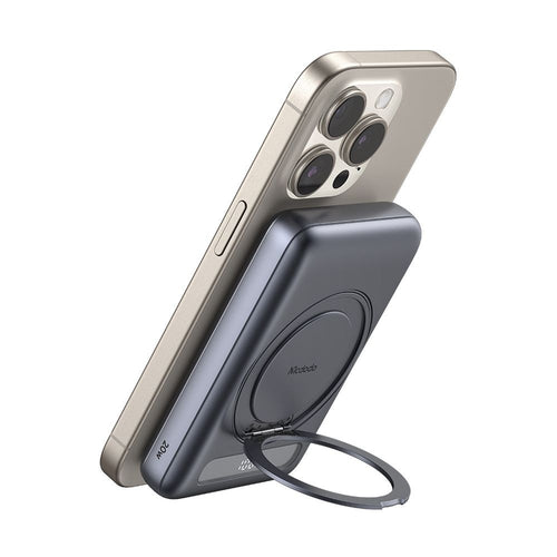 Baterie externa Mcdodo Magnetic Meta Series (MC-8371), Integrat 360° Ring Stand, 10000mAh, 20W, Afisaj digital, gri