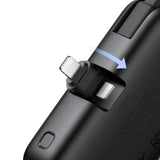 Baterie externa Mcdodo FreeKit Series (MC-7800), cu Integrat Cable & Connector Lightning, 5000mAh, 22.5W, negru
