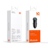 Incarcator auto Mcdodo Obsidian Series (CC-7491), Type-C, PD30W, Smart IC, Mini Size, 1.2m, negru
