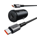 Incarcator auto Mcdodo Obsidian Series (CC-7493), Type-C Cable Included, PD30W, Smart IC, Mini Size, 1.2m, negru