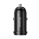 Incarcator auto Mcdodo Obsidian Series (CC-7492), Type-C to Lightning Cable Included, PD30W, Smart IC, Mini Size, 1.2m, negru