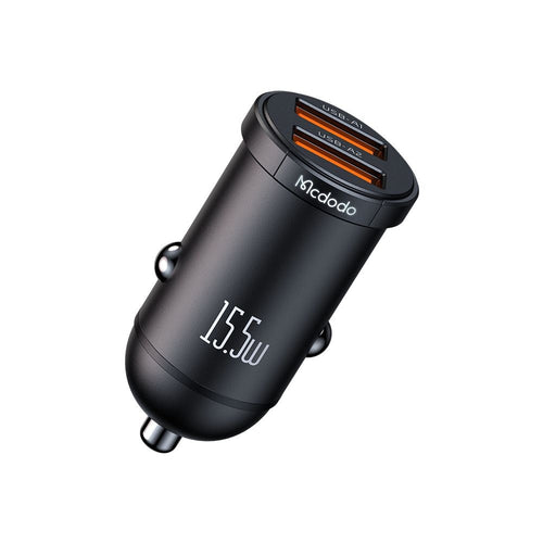 Incarcator auto Mcdodo Cool Series (CC-2950), Dual port, 15.5W, Mini Size, 12-24V, negru