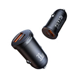 Incarcator auto Mcdodo Cool Series (CC-2320), Dual port, Incarcare rapidar, 33W, Mini Size, 12-24V, negru