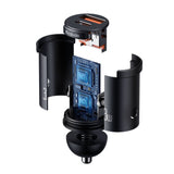 Incarcator auto Mcdodo Cool Series (CC-2320), Dual port, Incarcare rapidar, 33W, Mini Size, 12-24V, negru