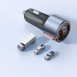 Incarcator auto Mcdodo Venus Series (CC-3690), Dual Port, Incarcare rapidar, PD75W, Afisaj digital, 12-24V, negru