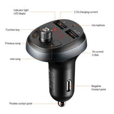 Modulator FM Mcdodo cu Incarcator auto (CC-6880), 2x USB-A, cu Afisaj LED, 2.1A, negru