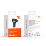 Modulator FM Mcdodo cu Incarcator auto (CC-6880), 2x USB-A, cu Afisaj LED, 2.1A, negru