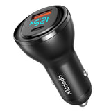 Incarcator auto Mcdodo (CC-5670), Dual Port, 95W, Incarcare rapida, Smart LED Afisaj digital, negru