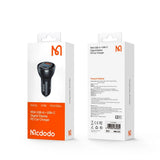 Incarcator auto Mcdodo (CC-5670), Dual Port, 95W, Incarcare rapida, Smart LED Afisaj digital, negru