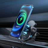 Suport auto Mcdodo cu Wireless Charging (CH-1600), pentru Grila ventilatie/Bord, Dual Coil, Qi2 15W, One-Hand Operation, negru